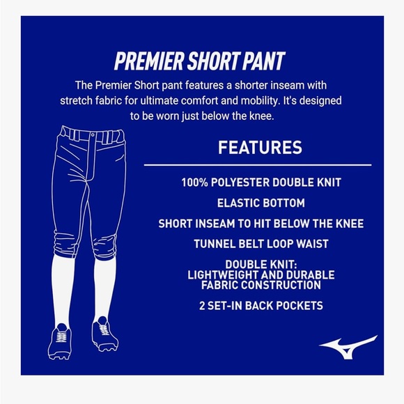 NWT Mizuno | Bundle of 2 Men’s Short Baseball Pants White sz M - Picture 4 of 7